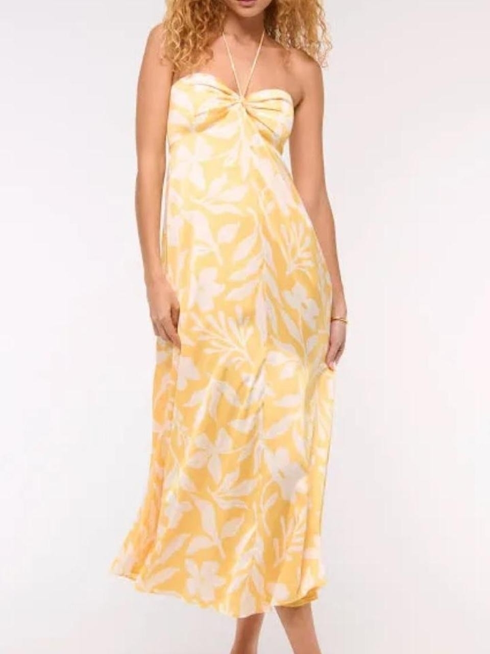 Abercrombie & Fitch Yellow Floral Maxi Dress